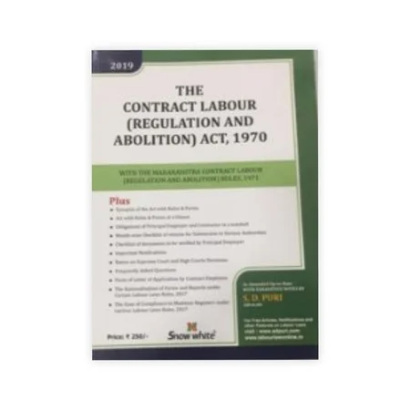 S.D. Puri's The Contract Labour (Regulation and Abolition) Act, 1970