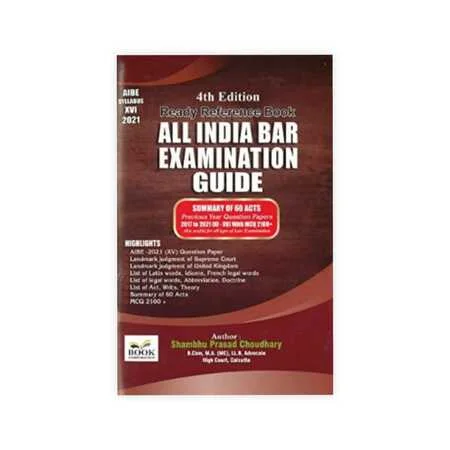 Shambhu Prasad Choudhary Ready Referencer Book All India Bar Examination Guide 