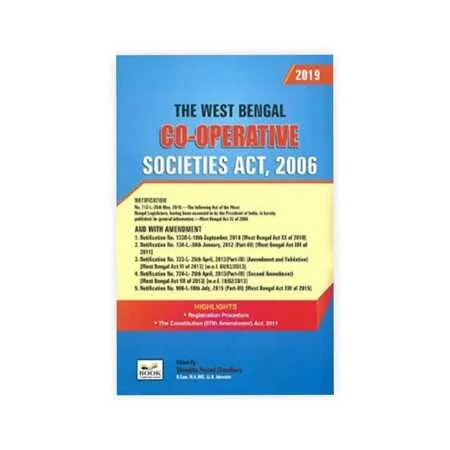Shambhu Prasad Choudhary 's The West Bengal Co-Operative Societies Act, 2006