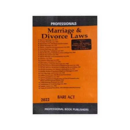 Professional's Marriage And Divorce Laws (Containing 27 Act) In Paperback With Short Comments