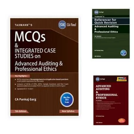 Pankaj Garg's Revision Combo | CA Final May/Nov. 2022 Exams - Paper 3 | Advanced Auditing & Professional Ethics (AUDIT) | MCQs, Cracker & Referencer for Quick Revision | Set of 3 Books