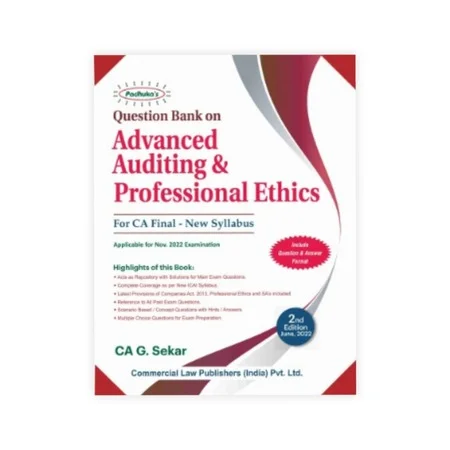 G. Sekar's Question Bank on Advanced Auditing & Professional Ethics