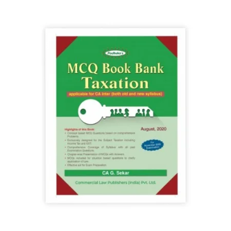 G. Sekar's MCQ Book Bank Taxation (applicable for CA Inter (both old and new syllabus