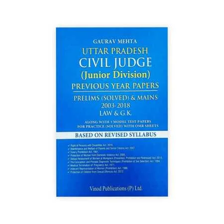 Gaurav Mehta's Uttar Pradesh Civil Judge (Junior Division) Previous Year Papers (2003 to 2018)