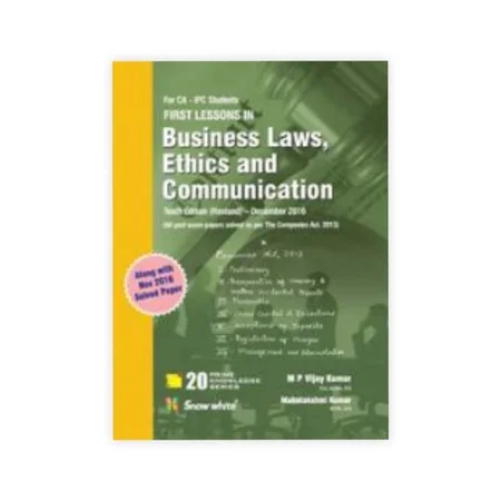 M.P. Vijay kumar's Business Laws, Ethics & Communication