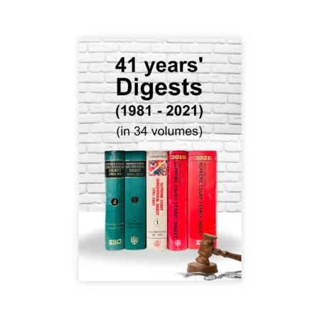 Surendra Malik's 42 Years Supreme Court Yearly Digest Set (1981 to 2022) (In 35 Volumes)