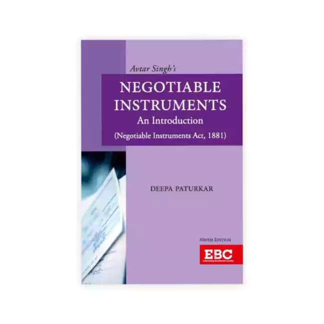 Avtar Singh's Negotiable Instruments - An Introduction