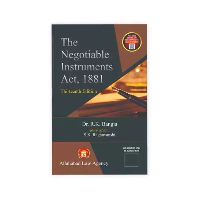 Dr R K Bangia's The Negotiable Instruments Act,1881