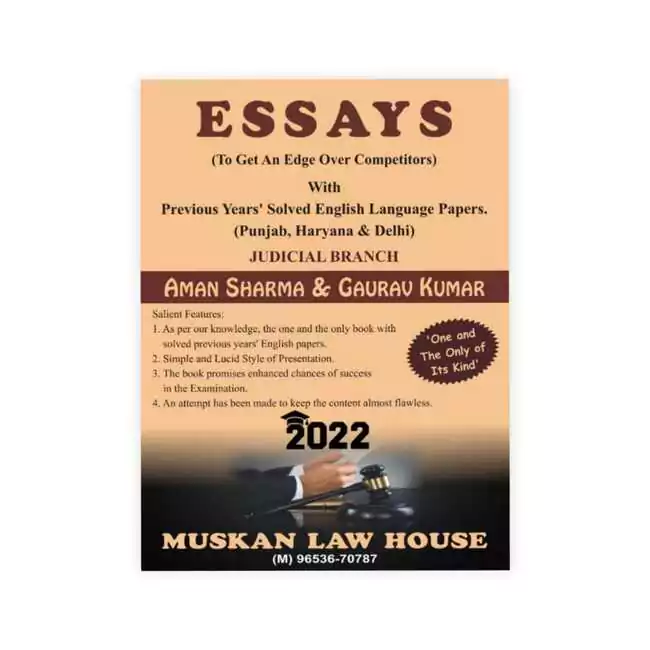Aman Sharma & Gaurav Kumar's ESSAYS With Previous Years' Solved English Language Papers For Mains Exam (Punjab, Haryana & Delhi)