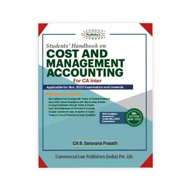 CA B. Saravana Prasath's Students' Handbook on Cost and Management Accounting