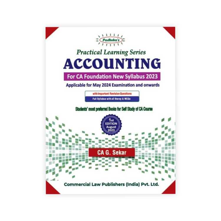 G Sekar's Practical Learning Series Accounting for CA Foundation New Syllabus 2023