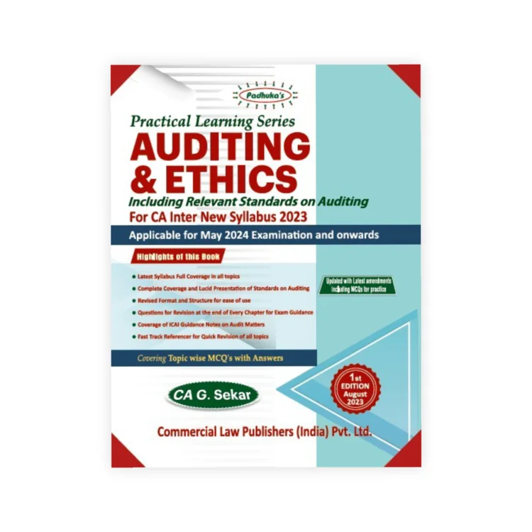 G. Sekar's Practical Learning Series Auditing and Ethics for CA Inter New Syllabus 2023