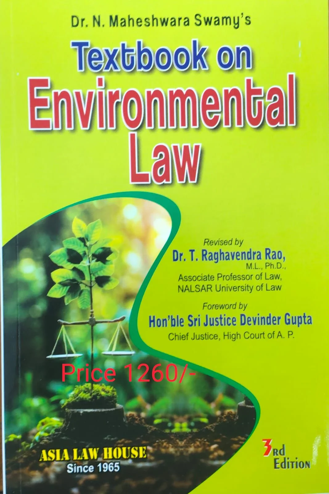 Dr N Maheshwara Swamy Textbook on Environmental Law