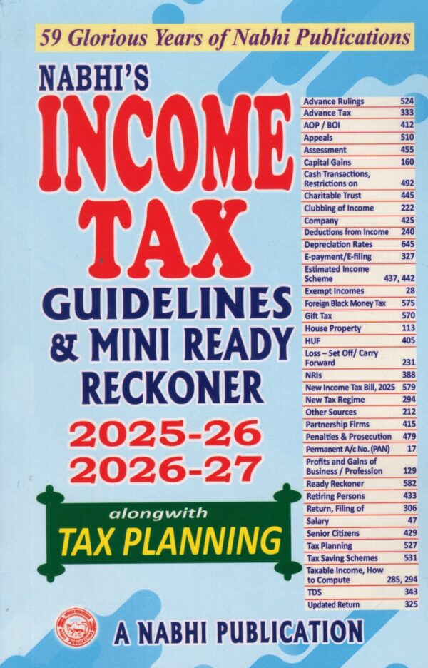 Nabhi s Income Tax Guidelines & Mini Ready Reckoner