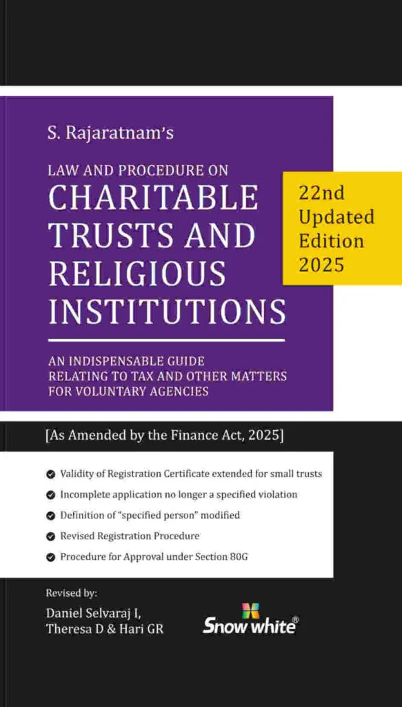 S Rajaratnam Law & Procedure on Charitable Trusts and Religious Institutions