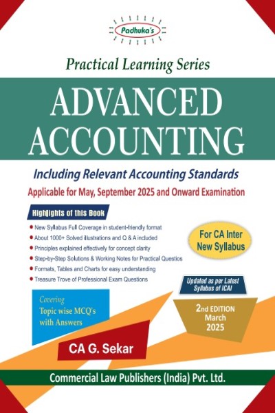 G. Sekar Padhuka s Practical Learning Series  Advanced Accounting for CA Inter New Syllabus