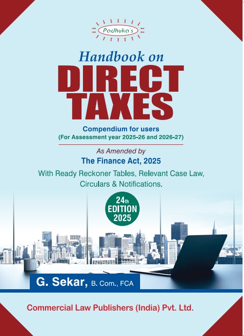 G. Sekar Handbook on DIRECT TAXES As Amended by The Finance Act