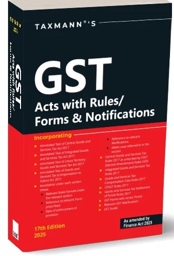 Taxmann GST Acts with Rules Forms & Notifications