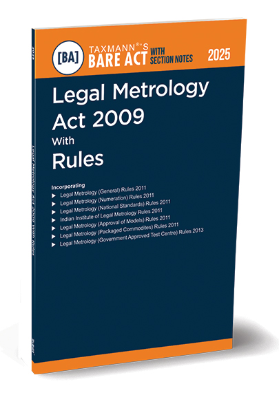 Taxmann's Editorial Board Legal Metrology Act 2009 with Rules