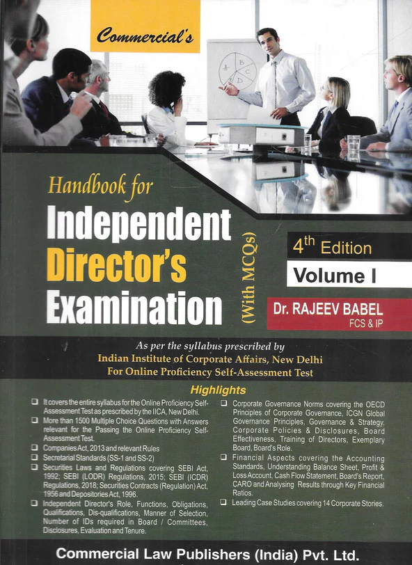 Dr. Rajeev Babel Handbook for Independent Director s Examination