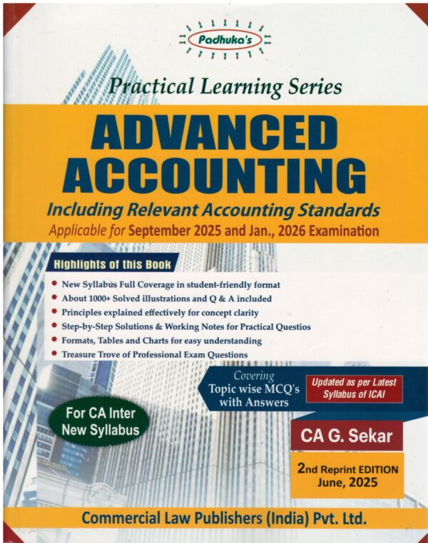 G. SEKAR PRACTICAL LEARNING SERIES ADVANCED ACCOUNTING