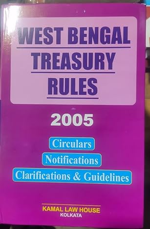 Malay Kumar Roy West Bengal Treasury Rules 2005