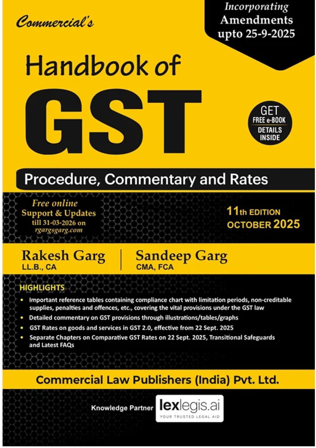 Rakesh Garg, Sandeep Garg Handbook of GST Procedure, Commentary and Rates