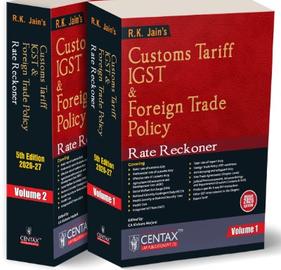 R K Jain Customs Tariff IGST & Foreign Trade Policy  Rate Reckoner