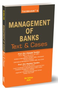 Dr CA Deepak Tandon Prof Dr Neha Tandon Management of Banks  Tax & Cases