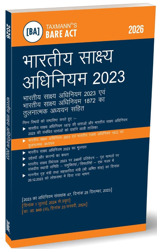 Bharatiya Sakshya Adhiniyam 2023 BSA by Taxmann