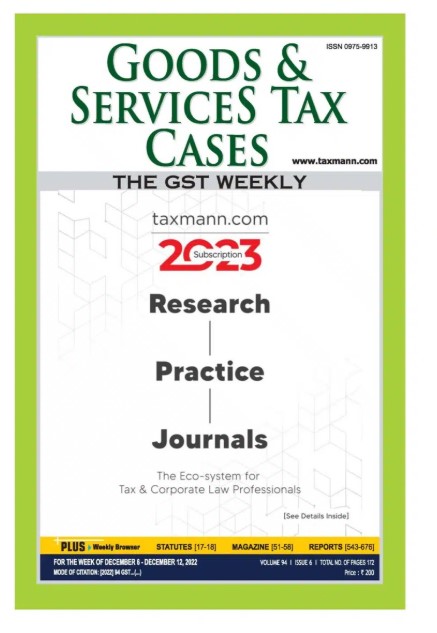 Goods & Services Tax Cases