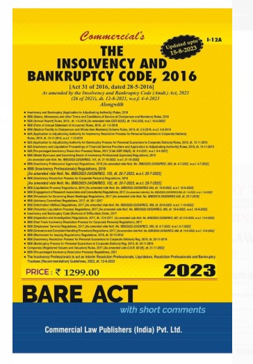 The Insolvency and Bankruptcy Code 2016