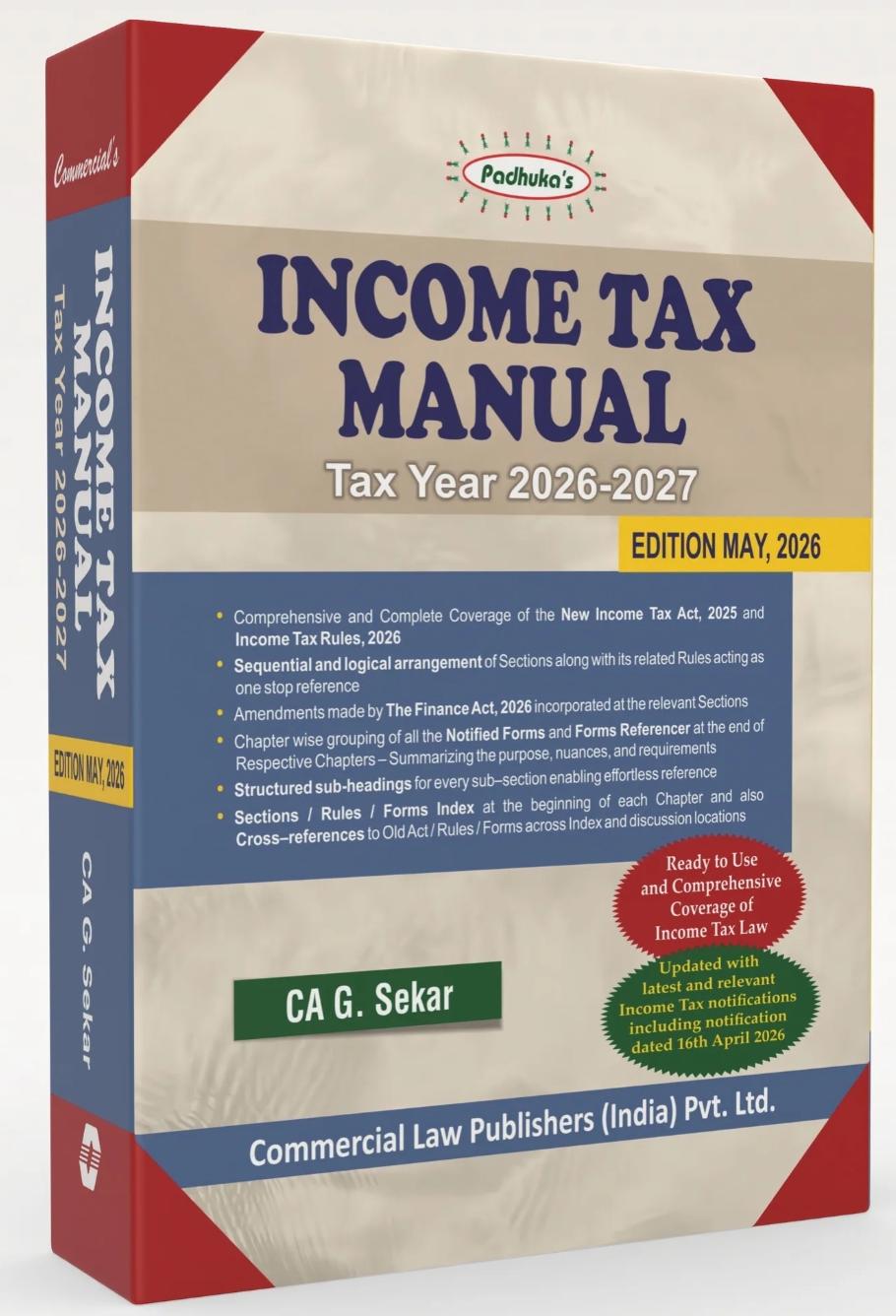 CA G Sekar Income Tax Manual Tax Year 2026 2027